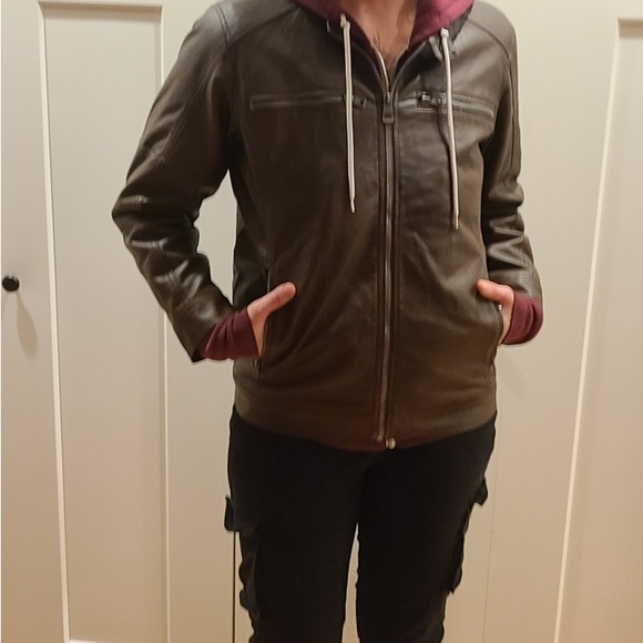 Guess Faux-Leather Men’s Moto Jacket - Picture 7 of 9